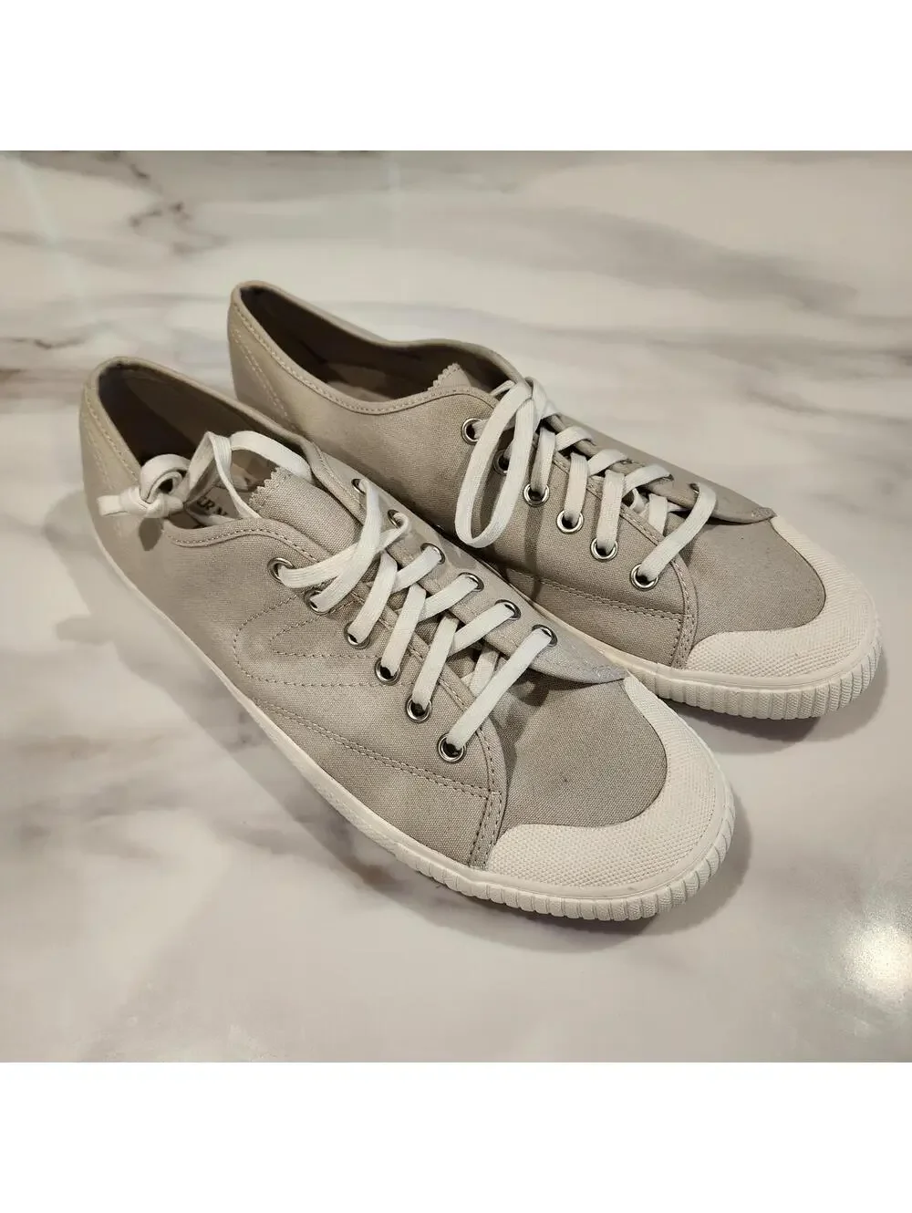 J.Crew x Tretorn Tournament T56 Sneakers Men's Size 12 beige NWOB